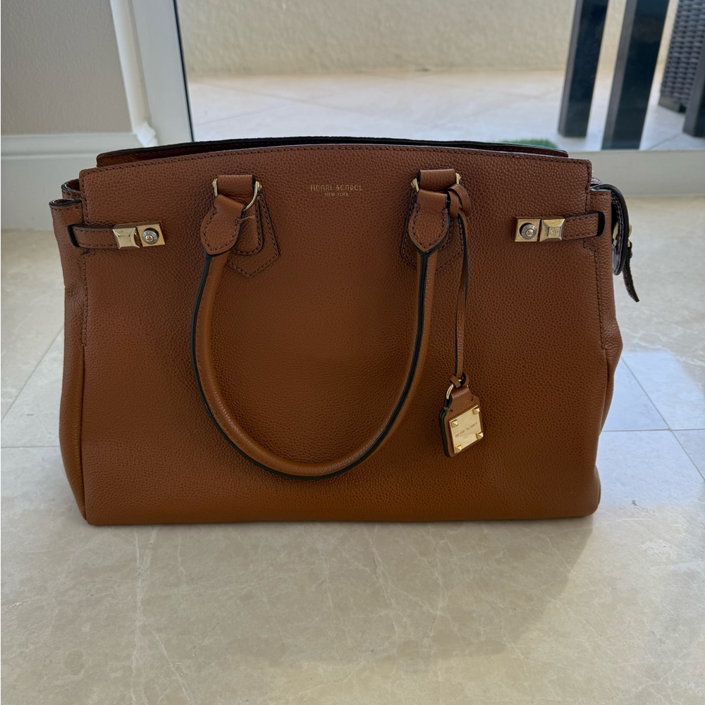 Henri Bendel | Carlyle Tote Bag | Color: Tan with Gold Hardware